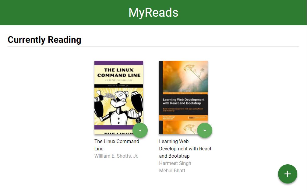 Screenshot of MyReads Web App